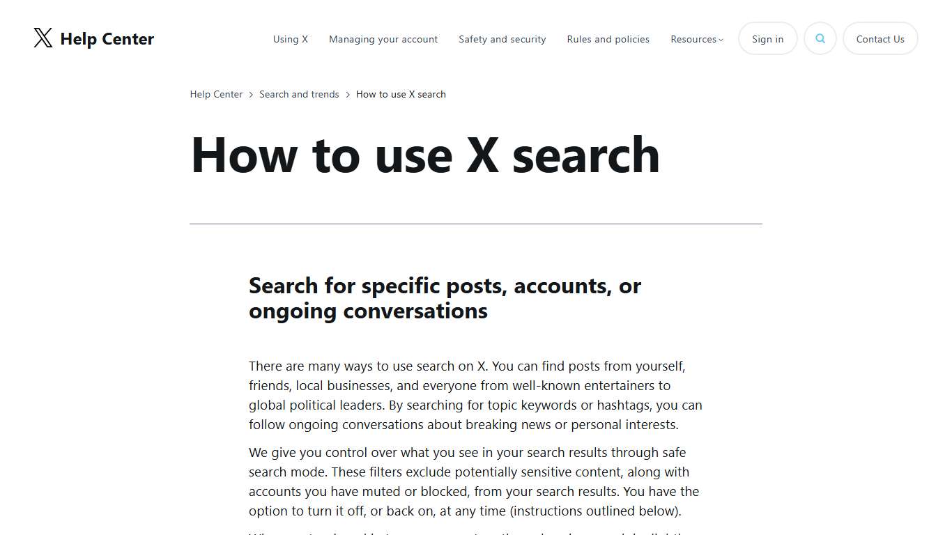 How to use X search – search Posts, people, and more