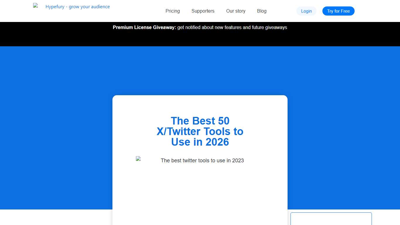 The Best 50 X/Twitter Tools to Use in 2026 - Hypefury - Social Media Scheduling & Automation